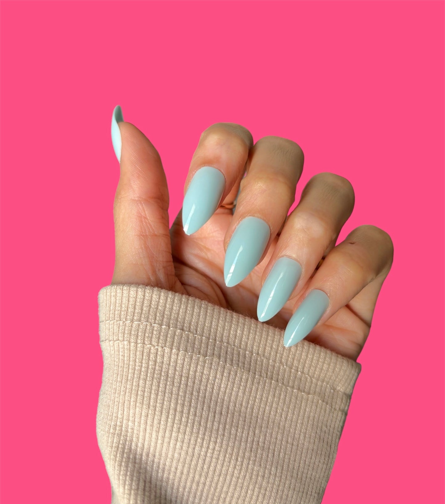 Glossy Almond Sky Blue