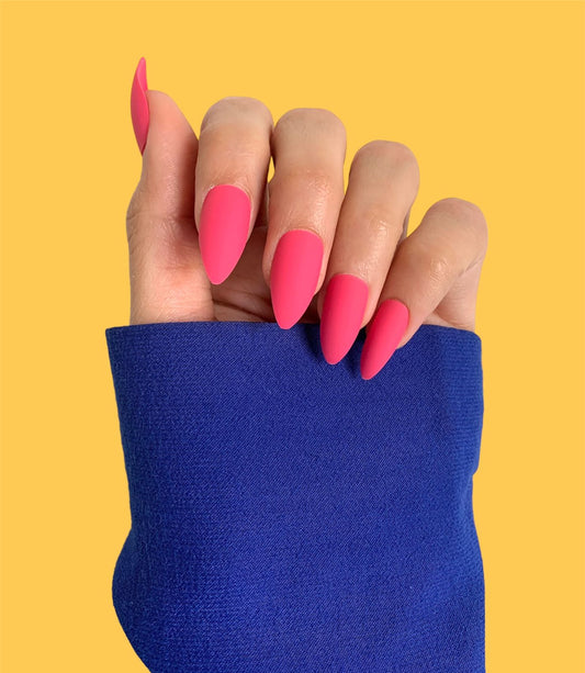 Matte Almond Hot Pink